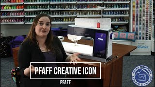 Pfaff Creative Icon sewing machine  embroidery overview [upl. by Iatnahs366]