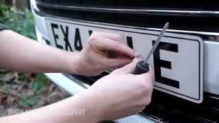 How to attach a number plate to a car the screw method [upl. by Alessig]