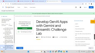 Develop GenAI Apps with Gemini and Streamlit Challenge Lab  Lab Solution  Qwiklabs Arcade 2024 [upl. by Oliana446]