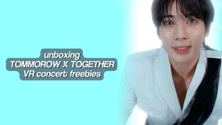 unboxing TOMORROW X TOGETHER VR concert freebies ✰ ᐟ 𝗿𝗲𝗮𝗱 𝗱𝗲𝘀𝗰 [upl. by Hobard]