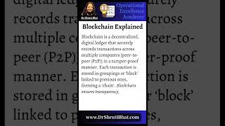 Blockchain explained  What is meant by blockchain  What is blockchain for beginners [upl. by Nivloc]