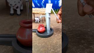 mini hand pump water and cow and clay pitcher project part 2 [upl. by Aikaz]