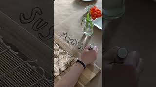 Parchment Paper Tablecloth Sushi Girls Night shorts sushi cooking aesthetic asmrcooking [upl. by Atinit]