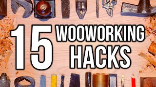 15 DIY Woodworking Tricks and Hacks [upl. by Aremat756]