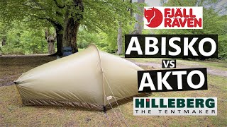 Fjallraven Abisko Lite 1 v Hilleberg Akto Premium tent review comparison  what are the differences [upl. by Kynthia]