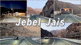 Drive to Jebel Jais جبل جيس  Temperature 13°  Mountain  Ras Alkhaimah  UAE 🇦🇪 [upl. by Eednus399]