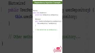 Dependency Injection In Spring Boot shorts interview java [upl. by Demeter]