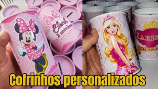 Como fazer cofres personalizados para lembrancinhas de aniversário [upl. by Asum]