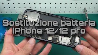 Video tutorialguida in italiano  Sostituzione batteria iPhone 1212 pro  easy disassembly screen [upl. by Ikeda]