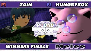 Pound 2022 Winners Finals  Zain Marth Vs Hungrybox Jigglypuff SSBM Smash Melee Tournament [upl. by Notsew]