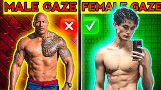 Male Gaze vs Female Gaze  Attractiveness [upl. by Kealey304]