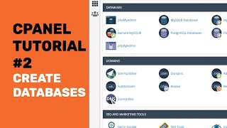 cPanel Tutorials  How to create and maintain MySQL Databases in cPanel [upl. by Hesoj695]