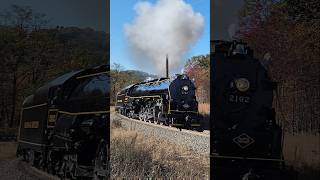 Reading amp Northern Steam Engine 2102 leads a Fall Foliage Train [upl. by Nims]