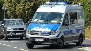 Alarmowo Policja  U107  ETDiE Volkswagen Crafter  WRD KMP Poznań [upl. by Sherrill]