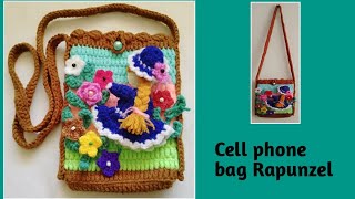 How to Crochet Cell Phone Bag for Beginners  Cell Phone Bag Rapunzel  Gita Crochet [upl. by Redman]