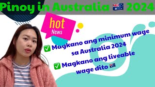 Pinoy in Australia 2024  Salary Reveal  Minimum Wage in Australia 🇦🇺 [upl. by Hnaht]