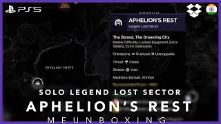 Solo Legend Lost Sector Aphelions Rest Destiny 2 [upl. by Gunar]