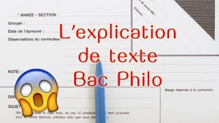 5 astuces pour lexplication de texte au Bac Philo [upl. by Butta]