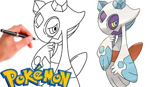 How To Draw FROSLASS POKEMON 478  Generation 4 [upl. by Latashia]