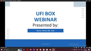 WEBINAR UFI BOX Ronny Vilchez Mr Tool [upl. by Ahsinav]