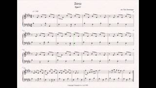 Tetris Nintendo  Type 3 Music  Piano Sheet Music [upl. by Anilys]