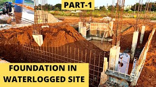 Foundation in loose soil amp waterlogged siteExcavation and ground preparationPart 1 [upl. by Tessy]