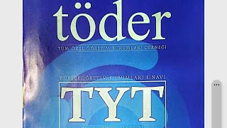 2024 TÜRKİYE GENELİ TÖDER TYT1 MATEMATİK ÇÖZÜMLERİ [upl. by Ynolem]