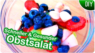 Obstsalat einfach schnell amp gesund selber machen  Kochen mit Mark [upl. by Acitel]