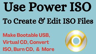 How to Use Power ISO to Make Bootable USB  Power ISO Bootable Flash Drive Windows 10 [upl. by Thomasin312]