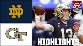 Notre Dame Fighting Irish vs Georgia Tech Yellow Jackets  Full Game Highlights  ESPN CFB [upl. by Bridges]