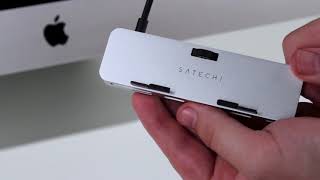 How to clamp Satechi iMac Hub Pro onto the iMac monitor [upl. by Monjo]