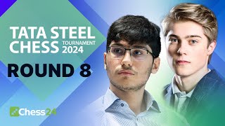 Nodirbek Faces Ian amp Alireza v World Champ Ding Can Gukesh Keep Winning  Tata Steel 2024 Rd 8 [upl. by Renrag]