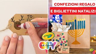 COME FARE BUSTE E BIGLIETTI NATALIZI  Lavoretti per bambini Crayola CIY [upl. by Brodench]