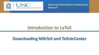 Introduction to LaTeX Downloading MikTeX and TeXnicCenter [upl. by Ot]