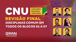 Concurso Nacional Unificado  Revisão Final Disciplinas comum em todos os blocos 01 a 07 [upl. by Conny]