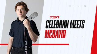 Celebrini on meeting McDavid and his excitement for the upcoming NHL Draft [upl. by Ellehsad]