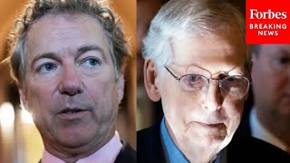 Sen McConnell Is Siding With Sen Schumer Rand Paul Hammers GOP Leader Over Foreign Aid Bill [upl. by Aklam]