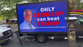 “ONLY KENNEDY CAN BEAT TRUMP”  RFK Jr vans parked on Capitol Hill Washington DC 7292024 [upl. by Bohannon]