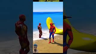 বন্ধুরা কে জিতবে পারলে বলো ironman superman gta troolface troley spidermancartoon shortvideo [upl. by Aihtela562]