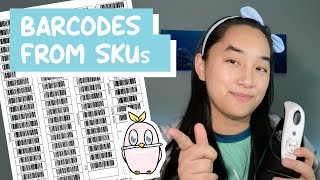 How To make Scannable Barcodes from SKUs with Square  EmiiCreations [upl. by Merridie]