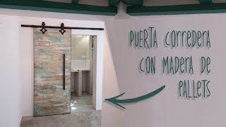 Cómo hacer una Puerta Corredera con madera de Pallets [upl. by Billen]