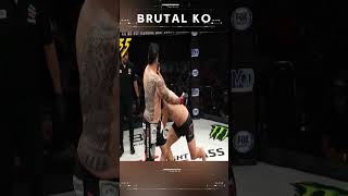 BRUTAL KO shorts ufc mmafighting mma mmashorts boxing bellator fightingtechniques [upl. by Normi172]