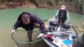 EEL River Steelhead Fishing Drift Boat NorCal Sportfishing Adventures Jan 2013 [upl. by Agon143]