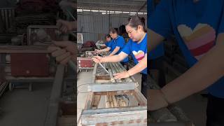 Bamboo Processing in Actionquotwoodworking satisfying toolsbamboo [upl. by Linker]