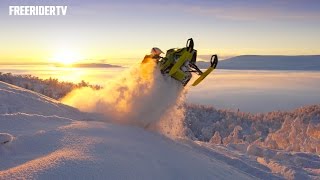 Mountain sledding with breathtaking views in northern Sweden  FREERIDER TV [upl. by Olraced]