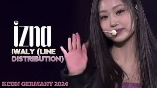 IZNA  quotIWALYquot LINE DISTRIBUTION KCON GERMANY 2024 [upl. by Tterraj]