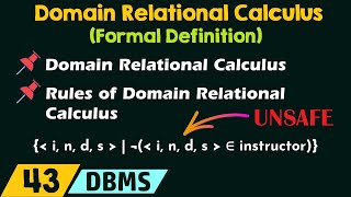 Domain Relational Calculus Formal Definition [upl. by Ydaf]