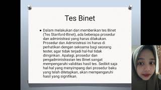 TES STANFORD BINET  MATA KULIAH PSIKOLOGI INTELIGENSI [upl. by Azilem]