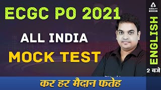 ECGC PO  English  All India Mock Test for Bank PO ECGC [upl. by Okim578]