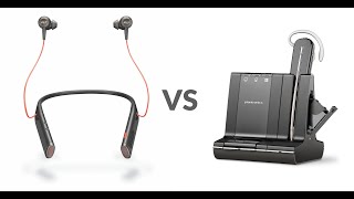 Plantronics Savi W745 vs Voyager 6200 UC Office Headset Review [upl. by Timus753]